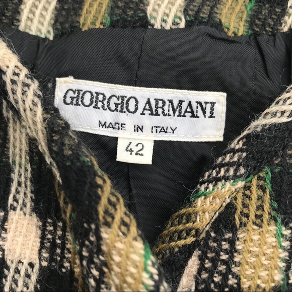 Giorgio Armani Vintage Tweed Check Blazer - Picture 5 of 8